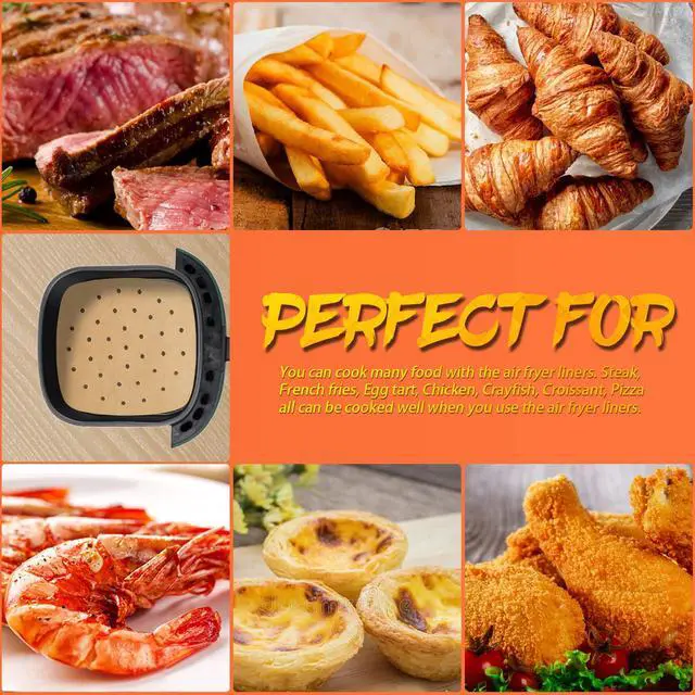 Alt view image 4 of 7 - Air Fryer Parchment Paper Liners, 9 Inch 100 Pcs