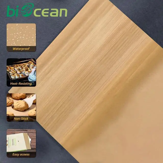 Alt view image 5 of 6 - 12x16In Unbleached Parchment Paper Sheets Precut Heavy Duty Flat Kitchen Baking Supplies Paper Non-Stick,Non-Toxic Cooking Paper for Air Fryer, Steaming, Oven Make Cup Cake Bread Cookie