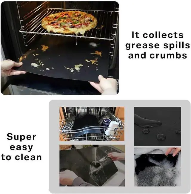 Alt view image 4 of 5 - 4pack Black Air Fryer Oven Liners and 100pcs Air Fryer Paper for Ninja Digital Air Fry Countertop Oven