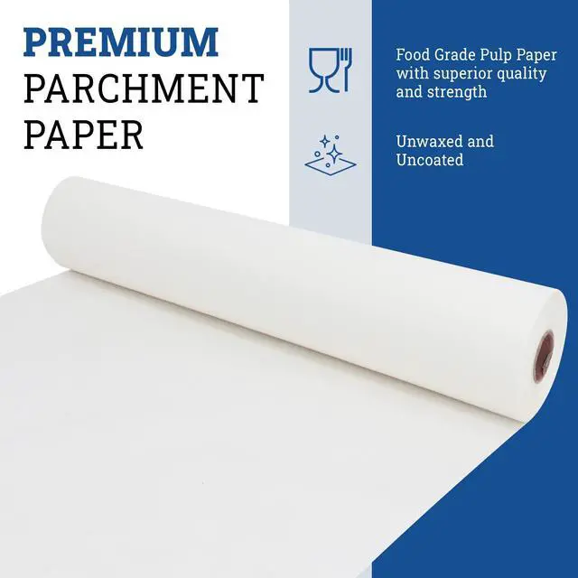 Alt view image 4 of 7 - Parchment Paper Roll (15" x 250 ft) w/Dispenser Box, White | Parchment Paper for Baking & Air Fryer | Food Grade Baking Liners | Non-Stick, Cooking Liner for Grilling & Steaming