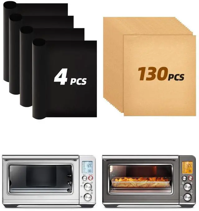 Main image of 130PCs Paper Liners and 4PCs Teflon Mats Compatible with Breville BOV860BSS