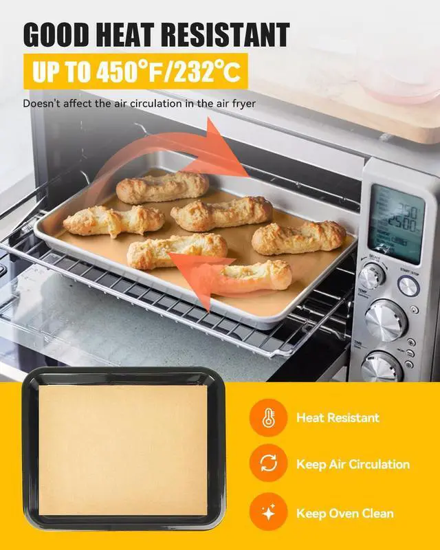 Alt view image 2 of 7 - 130PCs Paper Liners and 4PCs Teflon Mats Compatible with Breville BOV860BSS
