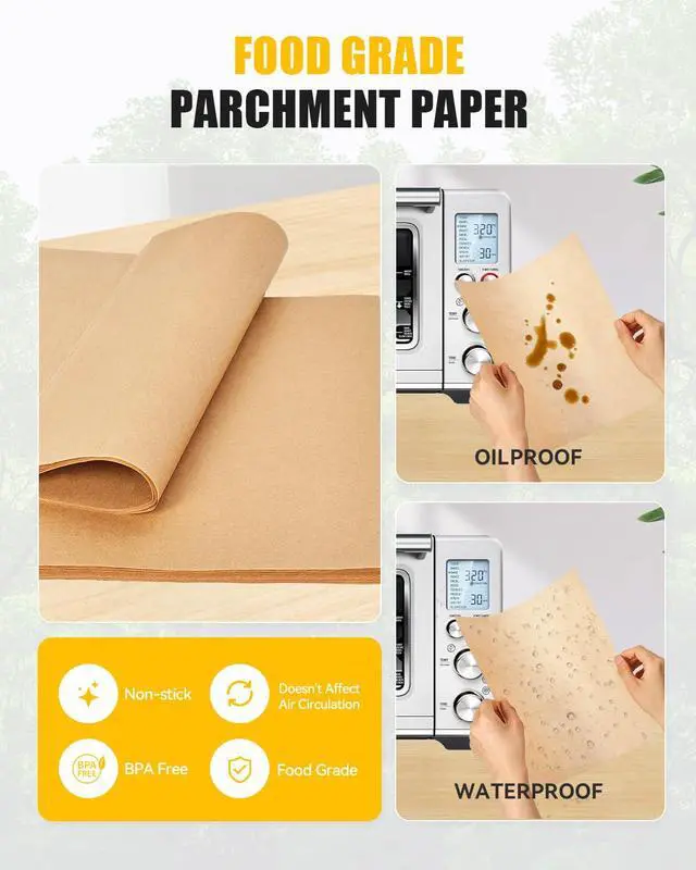 Alt view image 3 of 7 - 130PCs Paper Liners and 4PCs Teflon Mats Compatible with Breville BOV860BSS