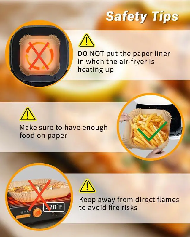 Alt view image 7 of 7 - 500Pcs Air Fryer Paper Liners, 8 Square Disposable Parchment Paper Liner for 5-8 QT Air Fryer, Non-Stick, Oil Proof Unbleached Airfryer for Baking, Roasting Microwave