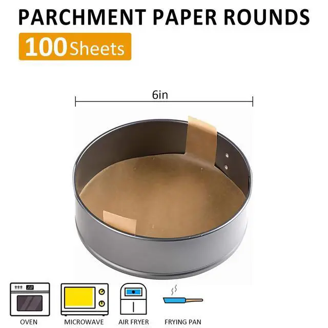 Alt view image 2 of 7 - Round Parchment Paper with Handles, 6 Inch 100 Pack