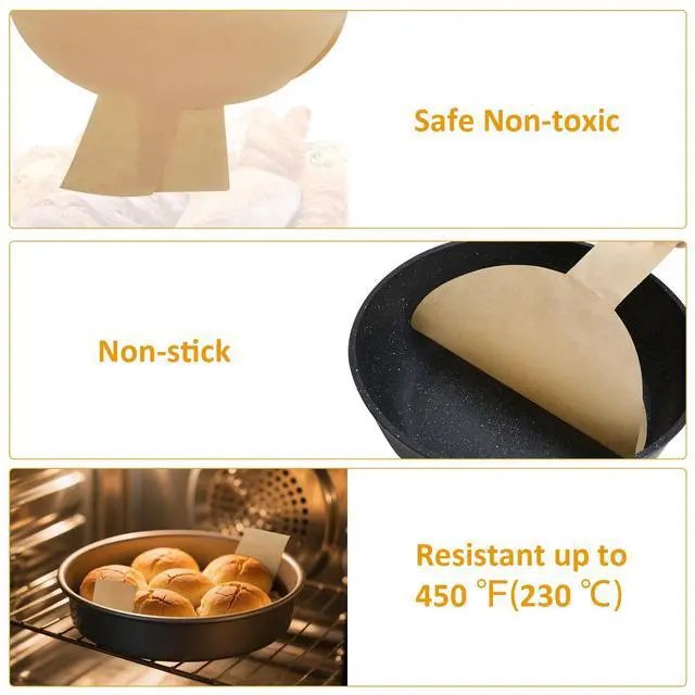 Alt view image 3 of 7 - Round Parchment Paper with Handles, 6 Inch 100 Pack