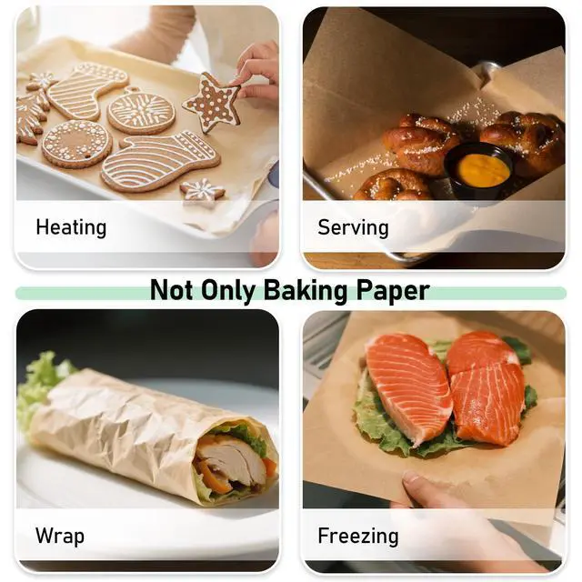 Alt view image 5 of 7 - Stick Precut Parchment Paper Baking Sheets Full Pan liner for Bake (16-3/8" x 24-3/8",Unbleached,200PCS)