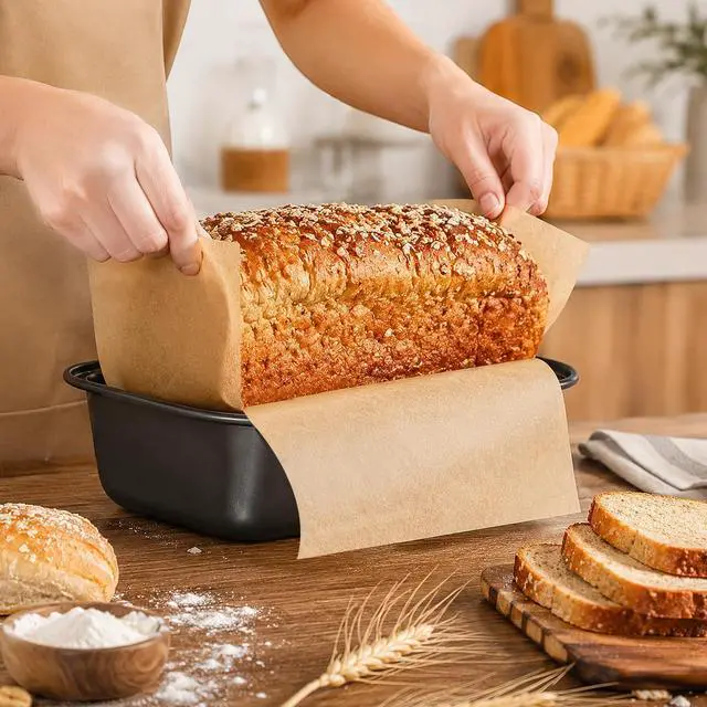 Alt view image 6 of 7 - Loaf Pan Liners, 100Pcs Non-Stick Parchment Paper Bread Pan Liners for Baking Bread 9x5, 8.5x4.5 and 10x5 Inch Loaf Pan