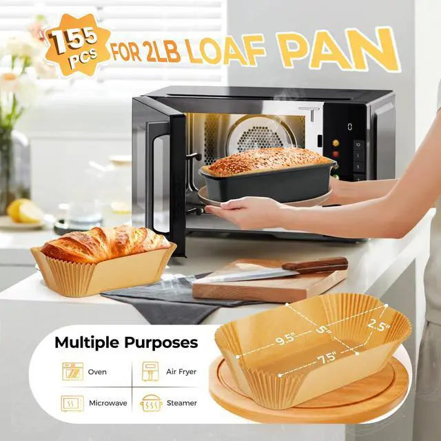 Alt view image 2 of 7 - Loaf Pan Liners, 155Pcs Non-Stick Parchment Paper for Baking Bread 9x5 Inch