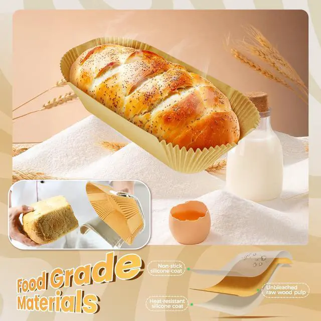 Alt view image 4 of 7 - Loaf Pan Liners, 155Pcs Non-Stick Parchment Paper for Baking Bread 9x5 Inch