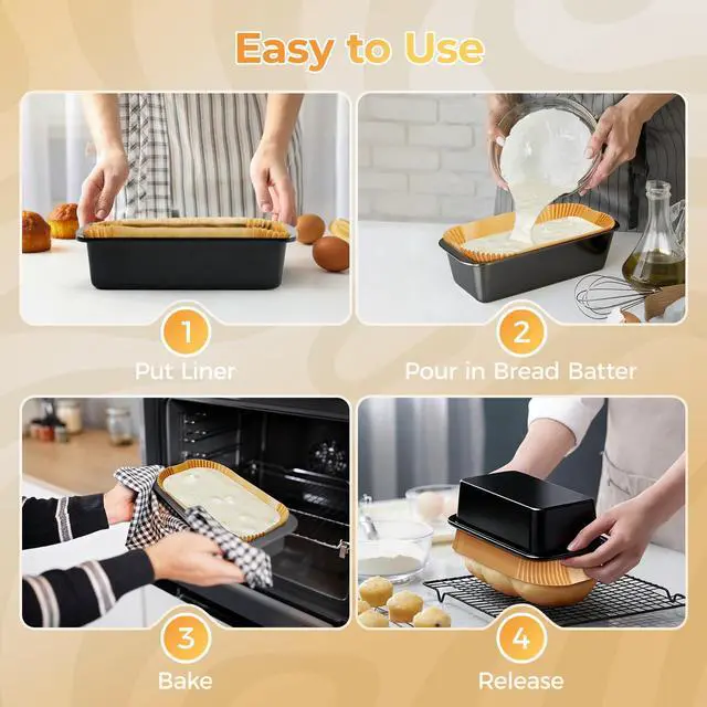Alt view image 5 of 7 - Loaf Pan Liners, 155Pcs Non-Stick Parchment Paper for Baking Bread 9x5 Inch