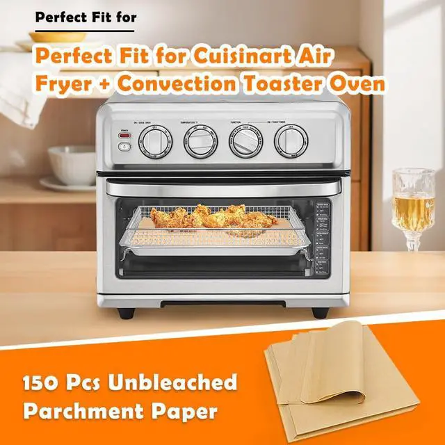 Alt view image 2 of 7 - 9x11 Inch 150PCS Air Fryer Disposable Liners, Unbleached Parchmen Paper