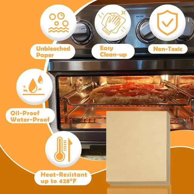 Alt view image 4 of 7 - 9x11 Inch 150PCS Air Fryer Disposable Liners, Unbleached Parchmen Paper