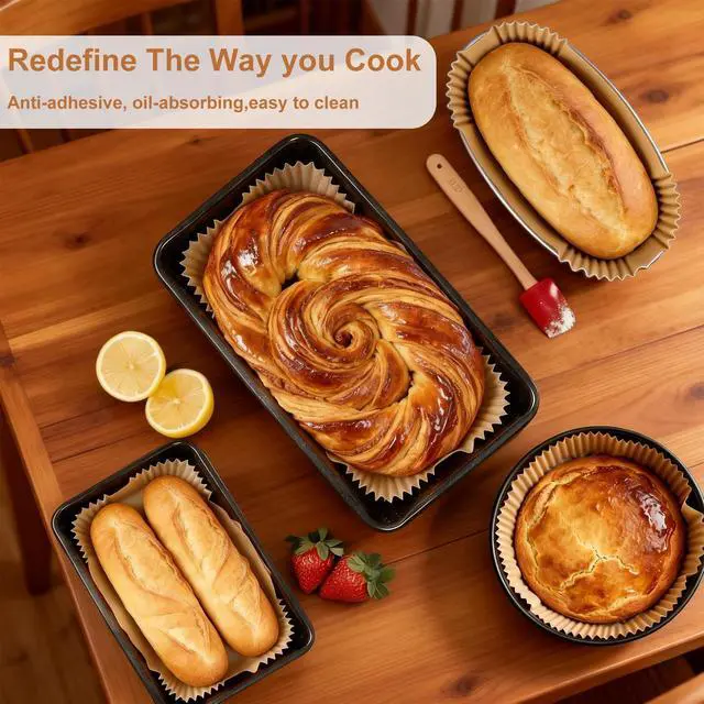 Alt view image 6 of 6 - Loaf Pan Liners for Baking Bread 9x5 Inch - 180 PCS Non-Stick Parchment Paper Liners - Disposable Bread Pans Liner for Sourdough Bread, Banana Bread, Cakes, Baking Accessories