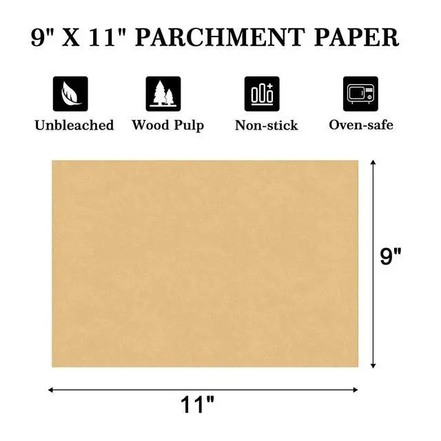 Alt view image 2 of 7 - Parchment Paper Sheets 9x11 Inch, Air Fryer Toaster Oven Liners Rectangular 170 pcs, Disposable Paper Liners Fit Cuisinart, Emeril Lagasse, Ninja Foodi, Breville, Instant Pot