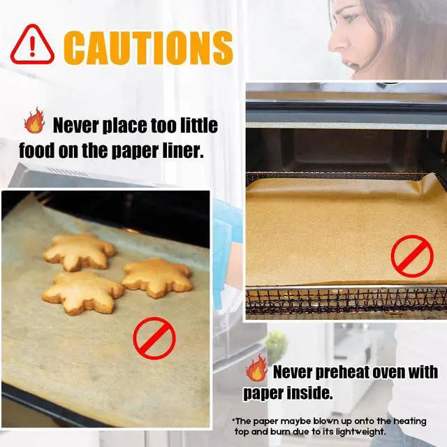 Alt view image 7 of 7 - Parchment Paper Sheets 9x11 Inch, Air Fryer Toaster Oven Liners Rectangular 170 pcs, Disposable Paper Liners Fit Cuisinart, Emeril Lagasse, Ninja Foodi, Breville, Instant Pot