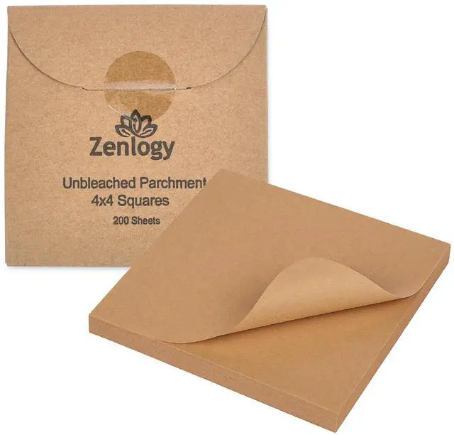 Main image of 4x4 Parchment Paper Squares, 200 Sheets, Unbleached, Pre-Cut