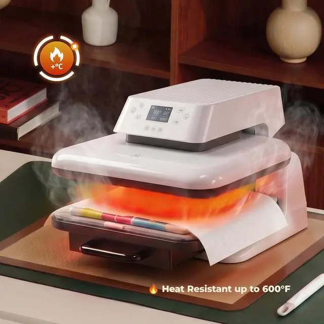 Alt view image 4 of 7 - 3 Pack Non Stick PTFE Sheets 12 x 16" Heat Transfer Paper Reusable Heat Resistant Craft Mat
