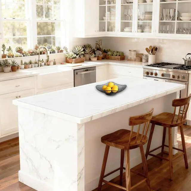 Main image of 48''x32''(120cmx80cm) Extra Large Silicone Mat for Kitchen Counter, 1.5MM Thick Non-Slip Heat Resistant Countertop Protector, Waterproof Durable Kitchen Mat for Countertops, Semitransparent