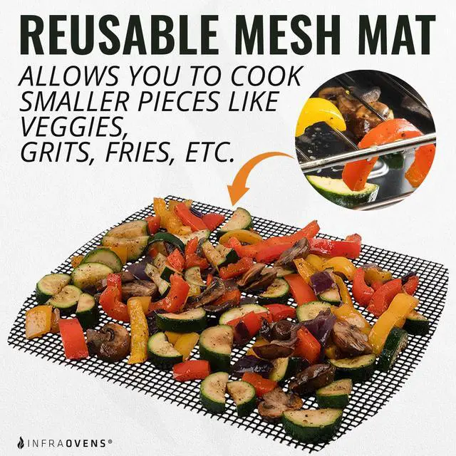 Alt view image 4 of 6 - Air Fryer Reusable Liner Accessories for Ninja Foodi Grill 5-in-1 AG301, 4qt Ninja Foodi Accessories, Heat Resistant Liners, Food Safe, Easy Clean Silicone Mat by INFRAOVENS