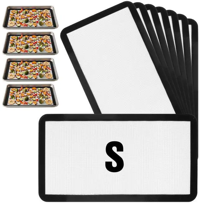 Main image of 8 Pcs Small Silicone Baking Mats Compatible with Harvest Right Freeze Dryer Reusable Tray Non Stick Trays Drying Liners for Kitchen