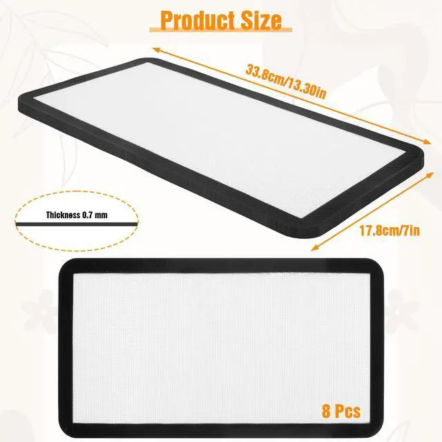 Alt view image 2 of 7 - 8 Pcs Small Silicone Baking Mats Compatible with Harvest Right Freeze Dryer Reusable Tray Non Stick Trays Drying Liners for Kitchen