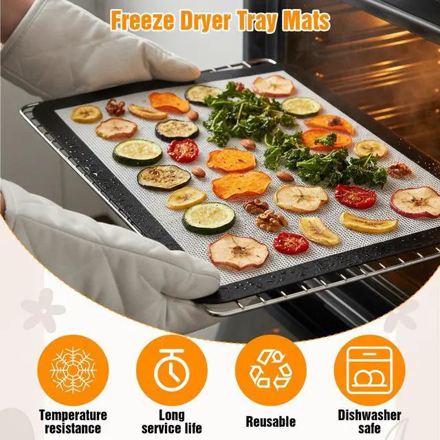 Alt view image 4 of 7 - 8 Pcs Small Silicone Baking Mats Compatible with Harvest Right Freeze Dryer Reusable Tray Non Stick Trays Drying Liners for Kitchen