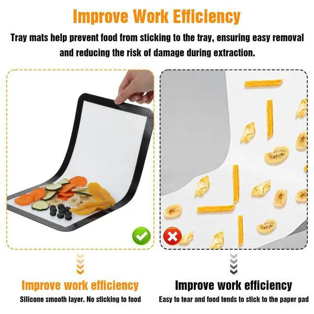 Alt view image 6 of 7 - 8 Pcs Small Silicone Baking Mats Compatible with Harvest Right Freeze Dryer Reusable Tray Non Stick Trays Drying Liners for Kitchen