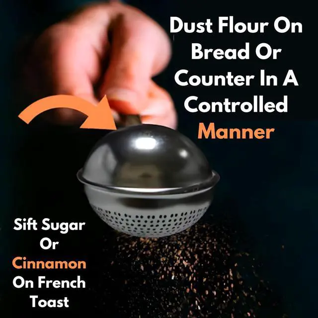 Alt view image 3 of 6 - Introducing The Easy-Lift Dutch Oven Silicone Bread Sling & Scoop & Dust Flour Sifter Combo. A Premium Sourdough Bread Mat & Artisanal Flour Dusting Wand Bread Baking Supplies Set (2pcs)