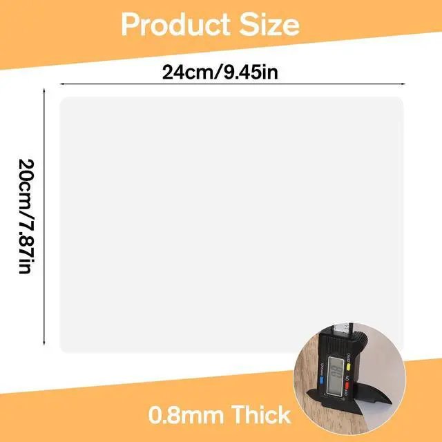 Alt view image 3 of 7 - Clear Silicone Mat,24 X 20 cm/9.45 X 7.87 in Silicone Mats for Crafts,Silicone Mats for Kitchen Counter,Heat Resistant, Non-Slip, Waterproof, Washable Silicone Sheet