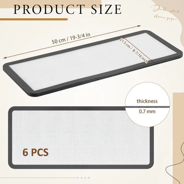 Alt view image 2 of 6 - Large Silicone Baking Mat Compatible with Harvest Right Freeze Dryer Gray Large Trays Silicone Mats Reusable Food Safe Sheet Heat Resistant Durable Easy Clean No Stick for Kitchen