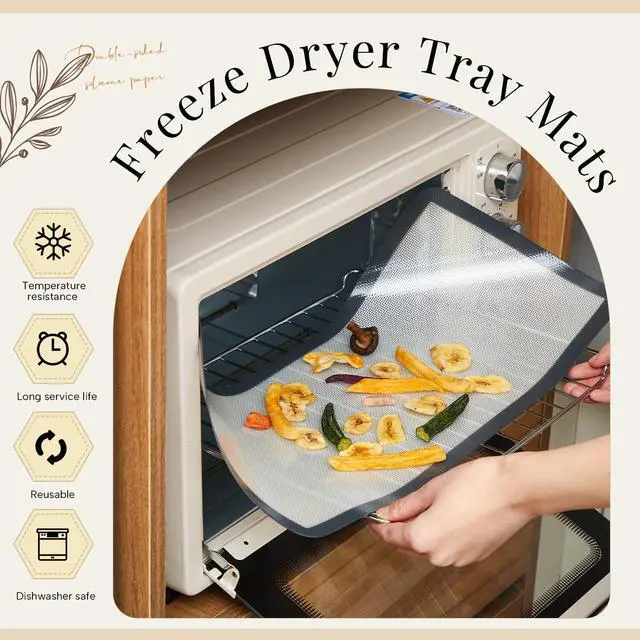 Alt view image 3 of 6 - Large Silicone Baking Mat Compatible with Harvest Right Freeze Dryer Gray Large Trays Silicone Mats Reusable Food Safe Sheet Heat Resistant Durable Easy Clean No Stick for Kitchen