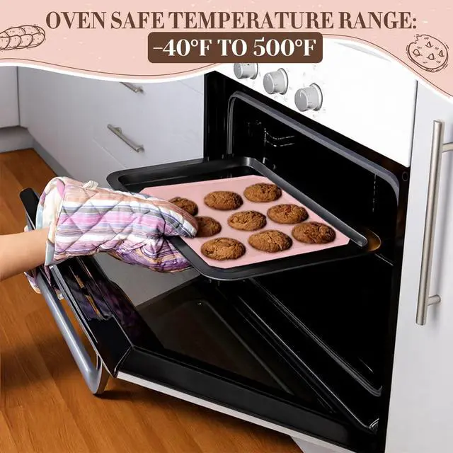 Alt view image 4 of 7 - Perforated Baking Mats, Eclair Pink Silicone Nonstick Mats