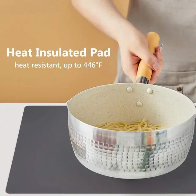 Alt view image 5 of 7 - Silicone Mats for Kitchen Counter, Large Silicone Countertop Protector, 25" x 17" Heat Resistant Desk Saver Pad, Nonskid Multipurpose Mat, Placemat, Non-Slip, 2PCS
