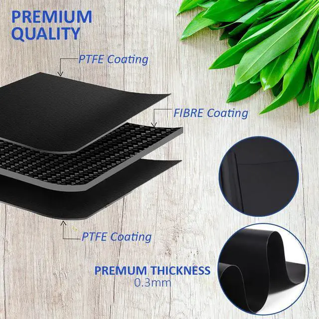 Alt view image 2 of 7 - Oven Liners for Bottom of Oven, 2 Pack Large Thick Heavy Duty 100% Non-stick Reusable Teflon Oven Mat, 25x17 Baking Mat for Electric, Gas, Toaster Ovens, Grills,Kitchen Friendly Cooking Accessory
