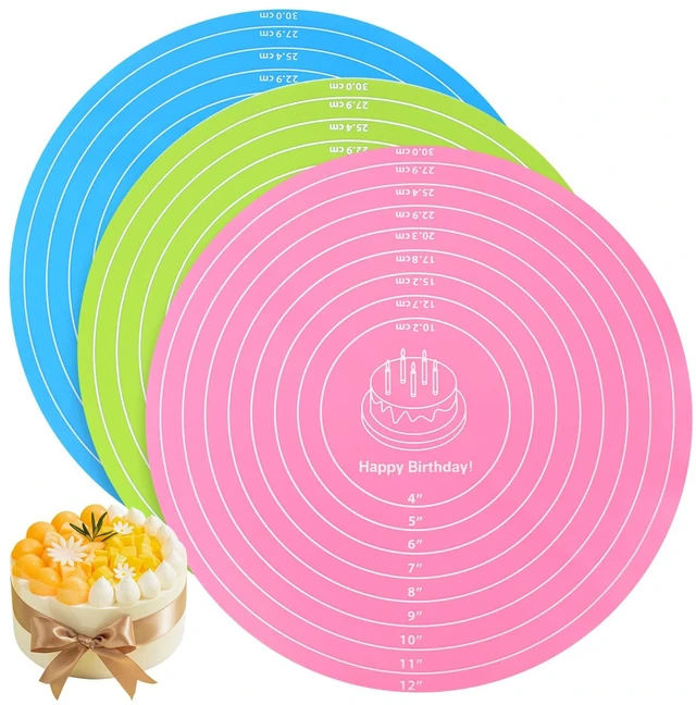 Main image of Round Silicone Baking Mat, 12 Inch (30cm), Reusable Non-Stick