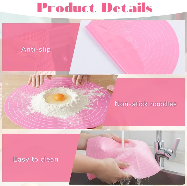 Alt view image 3 of 7 - Round Silicone Baking Mat, 12 Inch (30cm), Reusable Non-Stick
