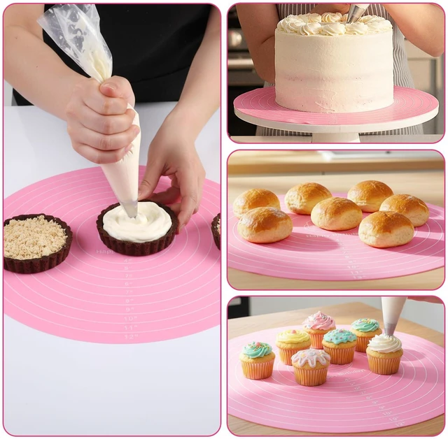 Alt view image 6 of 7 - Round Silicone Baking Mat, 12 Inch (30cm), Reusable Non-Stick