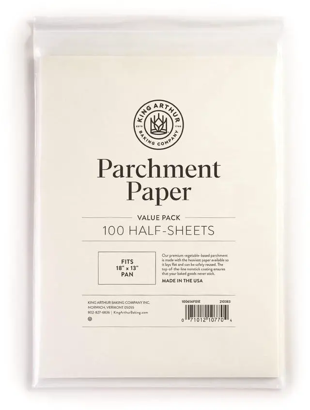 Main image of Flour Precut Baking Parchment Paper, Heavy Duty, Professional Grade, Nonstick, Reusable, Resealable Pack, 16½" X 12¼", 100 count
