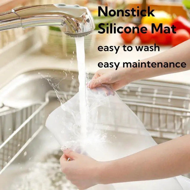 Alt view image 4 of 7 - Extra Large Silicone Mats, 36" x 24" Thick Heat Resistant Mat, Clear Countertop Protector Cover, Kitchen Non-Slip Silicone Sheet, Multipurpose Place Mats for Dining Table, Translucent