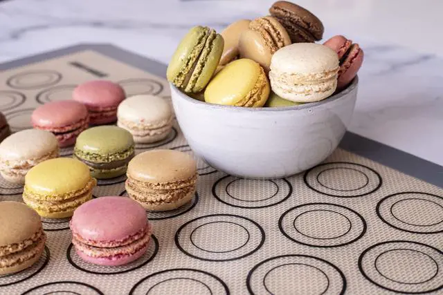 Alt view image 4 of 7 - Macaron Silicone Baking Mats - Set of 2 - Full Size - 16 x 24 in (40 x 60 cm), Non-Stick Macaron Mat for Perfect Baking - Dishwasher & Oven Safe, Ideal for Macarons, Cookies, Bread, and More