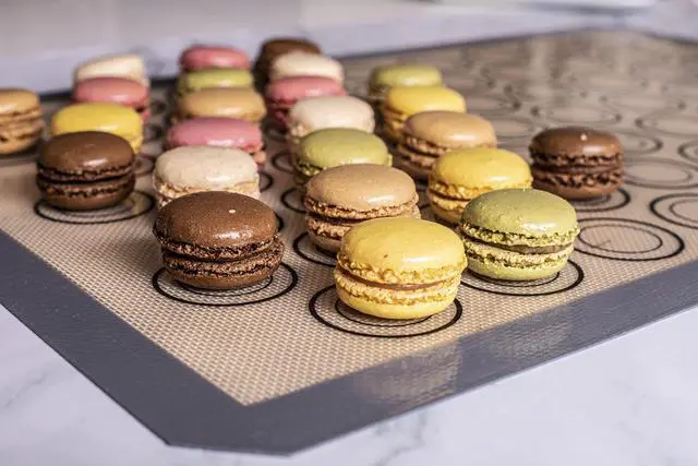 Alt view image 5 of 7 - Macaron Silicone Baking Mats - Set of 2 - Full Size - 16 x 24 in (40 x 60 cm), Non-Stick Macaron Mat for Perfect Baking - Dishwasher & Oven Safe, Ideal for Macarons, Cookies, Bread, and More