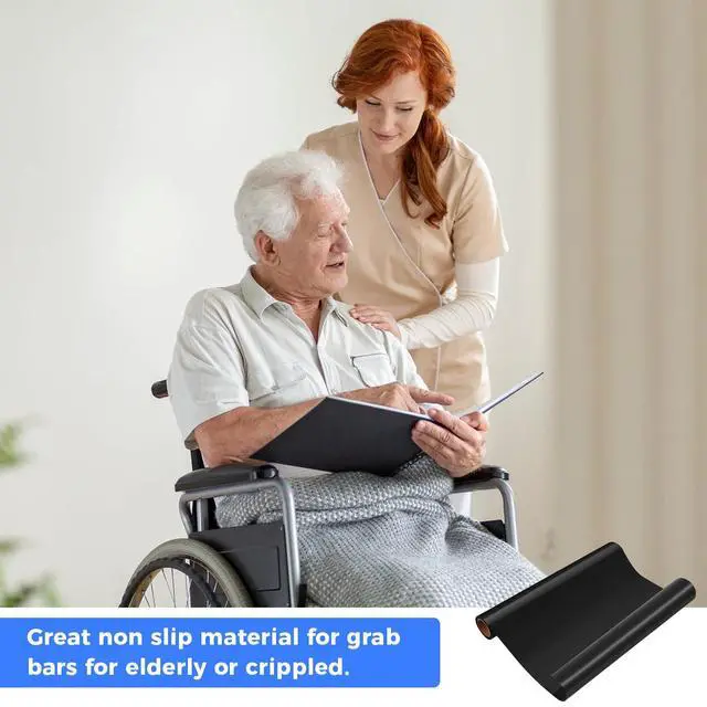 Alt view image 7 of 7 - Non Slip Material Roll 16 Inch x 3 Ft Non Slip Silicone Grip Material Roll Cut to Size Mat for Baking Counter Drawer Table Eating Aids(Black)