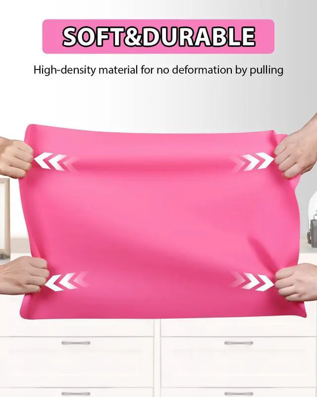 Alt view image 5 of 7 - Silicone Mat Large, 23.6"x15.7" Silicone Craft Mat for Playdough and Nonstick Resin Molds Sheets for Crafts, Paint, Clay, Blue and Rose Red