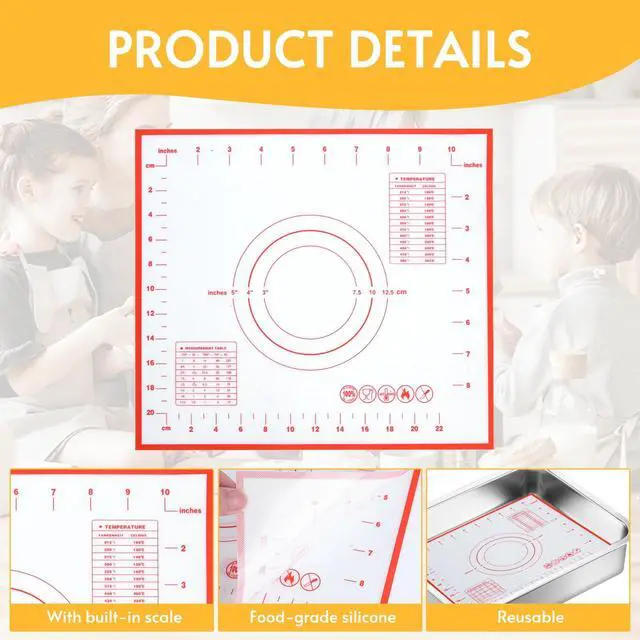 Alt view image 3 of 7 - Silicone Tortilla Press Liners Reusable 3 Square & 3 Round Mats