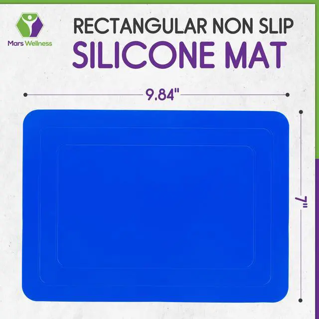 Alt view image 3 of 7 - Silicone Non Slip Table Mat - 9.8" X 7" - Heat Resistant Kitchen Mat