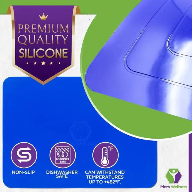 Alt view image 5 of 7 - Silicone Non Slip Table Mat - 9.8" X 7" - Heat Resistant Kitchen Mat