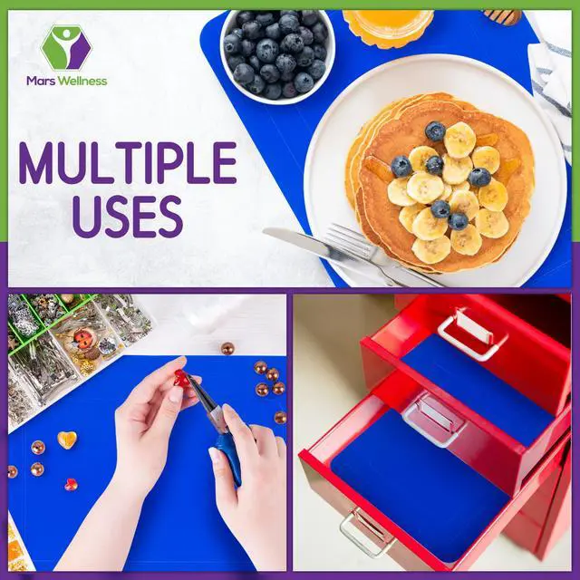 Alt view image 7 of 7 - Silicone Non Slip Table Mat - 9.8" X 7" - Heat Resistant Kitchen Mat