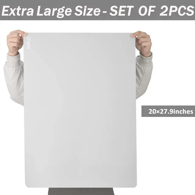Alt view image 2 of 7 - Sapid 2Pcs Thick Silicone Mat Crafts Large Silicon Sheet Resin Art Painting