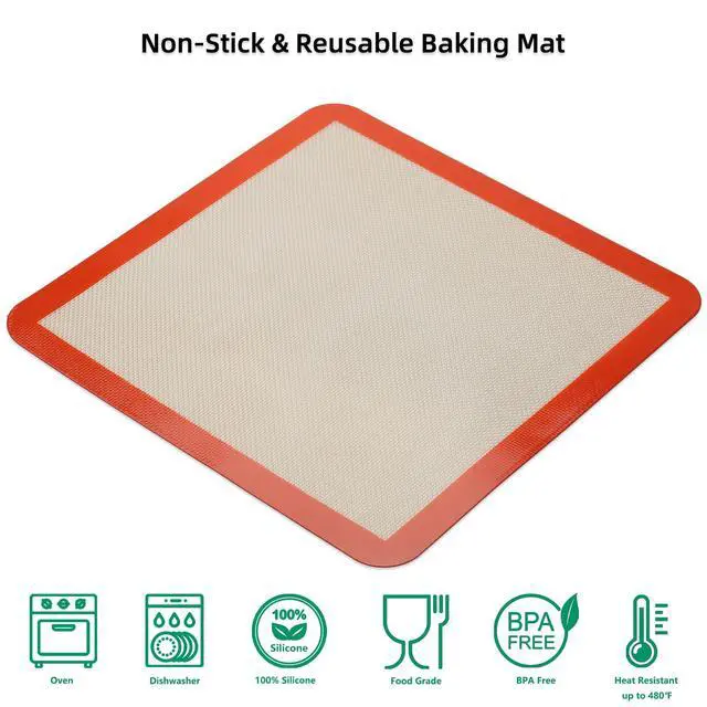 Alt view image 7 of 7 - Square Silicone Baking Mats for 12 Inch Cake Pan/12x12 Cheesecake Pan/Toaster Oven/XL Air Fryer, 11.75"Square Food Grade Silicone Mat for Baking Sheet for Cake/Pastry/Torte/Pie, Non-Stick&Reusable2PCS